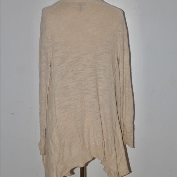 Splendid size L beige long sweater vest cover up - Picture 2 of 3